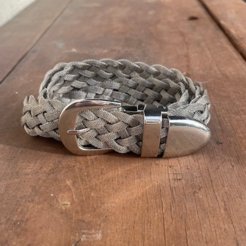 Braided Silver Mesh Belt – new